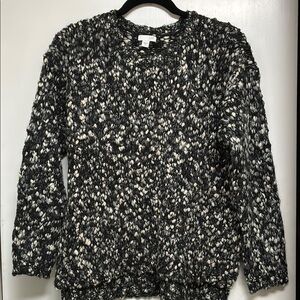 NWOT J.Jill Women's Black, White and Grey Sweater